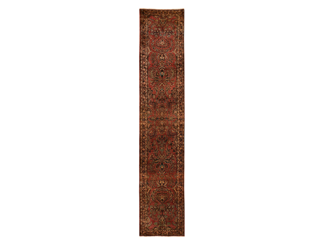 2'7" x 13'4" Vintage Hand Knotted Purple Wool Runner Oriental Rug - MOA10278231