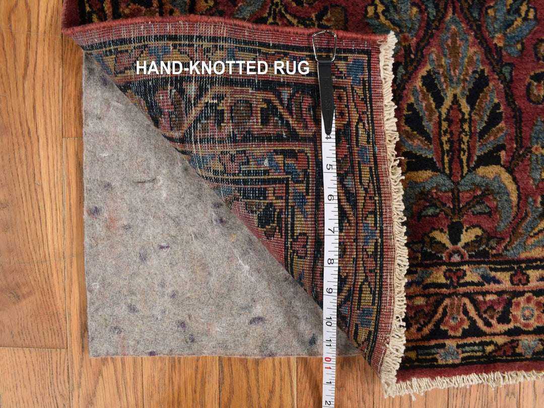 2'7" x 13'4" Vintage Hand Knotted Purple Wool Runner Oriental Rug - MOA10278231