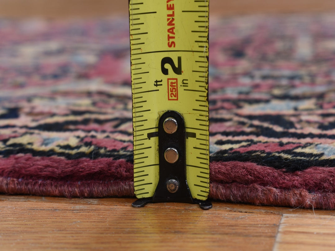 2'7" x 13'4" Vintage Hand Knotted Purple Wool Runner Oriental Rug - MOA10278231