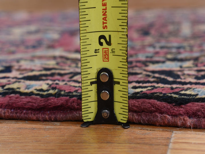 2'7" x 13'4" Vintage Hand Knotted Purple Wool Runner Oriental Rug - MOA10278231