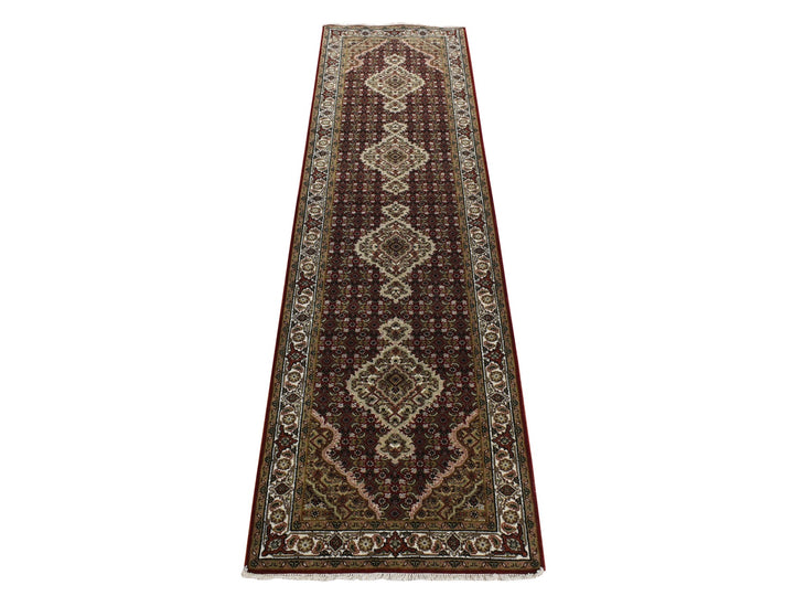 2'7" x 12'0" New Hand Knotted Red Wool Runner Oriental Rug - MOA10278247