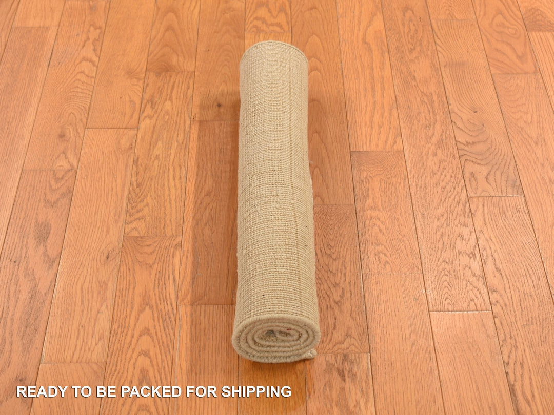 2'0" x 3'0" New Hand Knotted Yellow Wool & Silk Rectangle Oriental Rug - MOA10278255