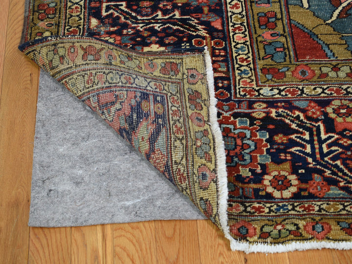 12'1" x 19'2" Vintage Hand Knotted Red Wool Rectangle Oriental Rug - MOA10278261
