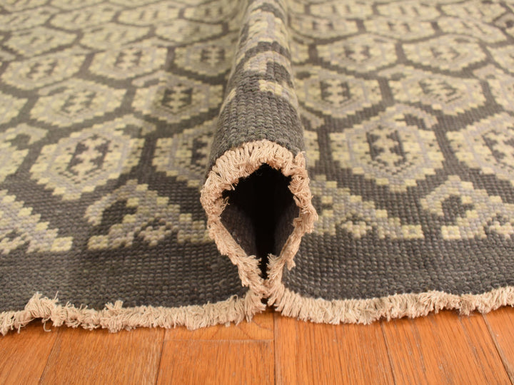 11'8" x 15'0" New Hand Knotted Grey Wool Rectangle Oriental Rug - MOA10278262