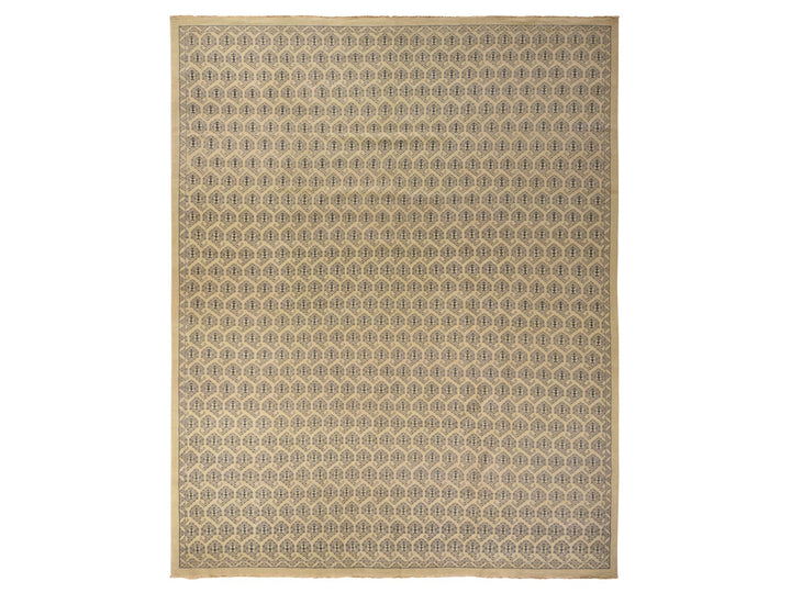 11'8" x 14'9" New Hand Knotted Ivory Wool Rectangle Oriental Rug - MOA10278264