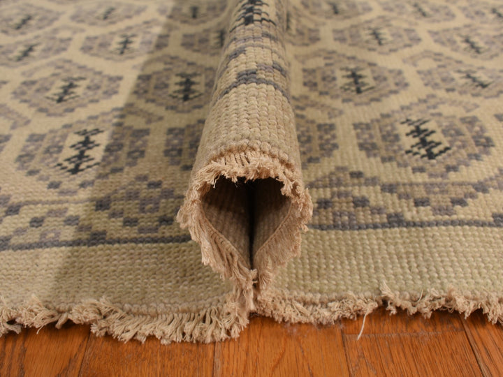 11'8" x 14'9" New Hand Knotted Ivory Wool Rectangle Oriental Rug - MOA10278264
