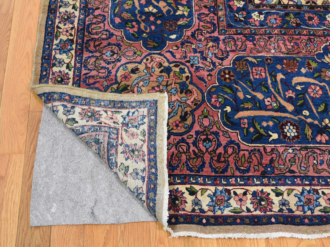 13'5" x 19'8" Vintage Hand Knotted Ivory Wool Rectangle Oriental Rug - MOA10278265