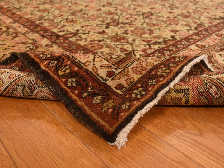 8'3" x 11'5" Vintage Hand Knotted Brown Wool Rectangle Oriental Rug - MOA10278266
