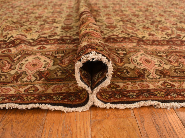 8'3" x 11'5" Vintage Hand Knotted Brown Wool Rectangle Oriental Rug - MOA10278266