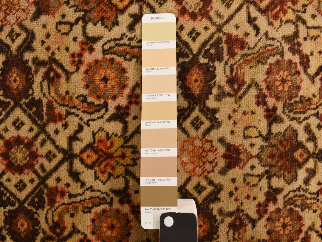 8'3" x 11'5" Vintage Hand Knotted Brown Wool Rectangle Oriental Rug - MOA10278266