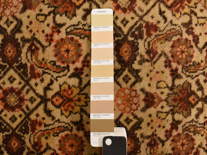 8'3" x 11'5" Vintage Hand Knotted Brown Wool Rectangle Oriental Rug - MOA10278266