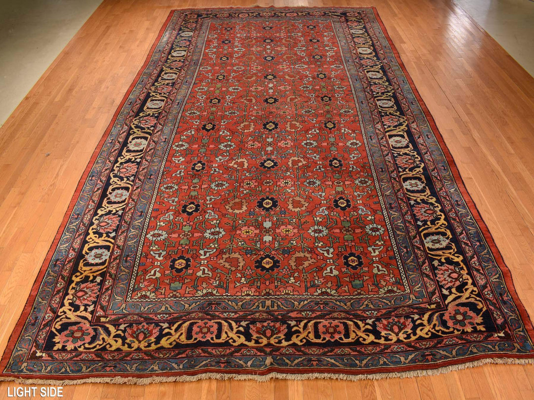 11'2" x 18'5" Vintage Hand Knotted Red Wool Rectangle Oriental Rug - MOA10278275