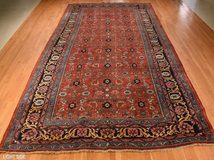 11'2" x 18'5" Vintage Hand Knotted Red Wool Rectangle Oriental Rug - MOA10278275