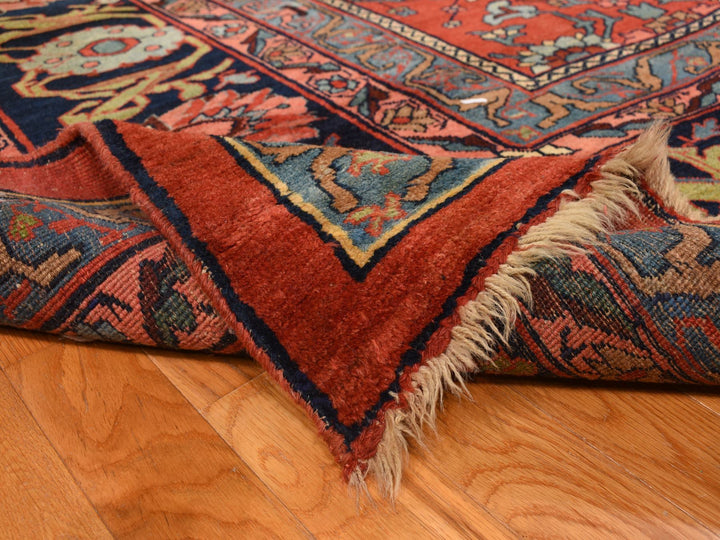11'2" x 18'5" Vintage Hand Knotted Red Wool Rectangle Oriental Rug - MOA10278275