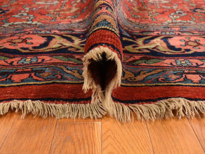 11'2" x 18'5" Vintage Hand Knotted Red Wool Rectangle Oriental Rug - MOA10278275