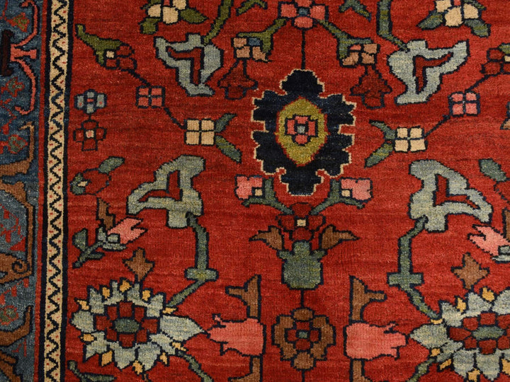 11'2" x 18'5" Vintage Hand Knotted Red Wool Rectangle Oriental Rug - MOA10278275