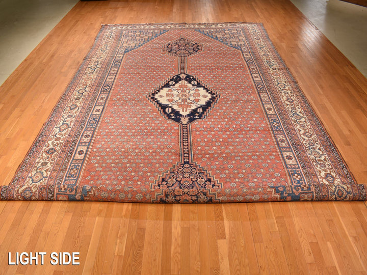 12'6" x 19'6" Vintage Hand Knotted Red Wool Rectangle Oriental Rug - MOA10278276
