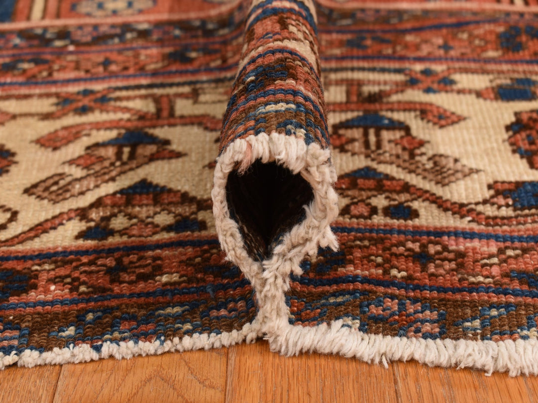 12'6" x 19'6" Vintage Hand Knotted Red Wool Rectangle Oriental Rug - MOA10278276