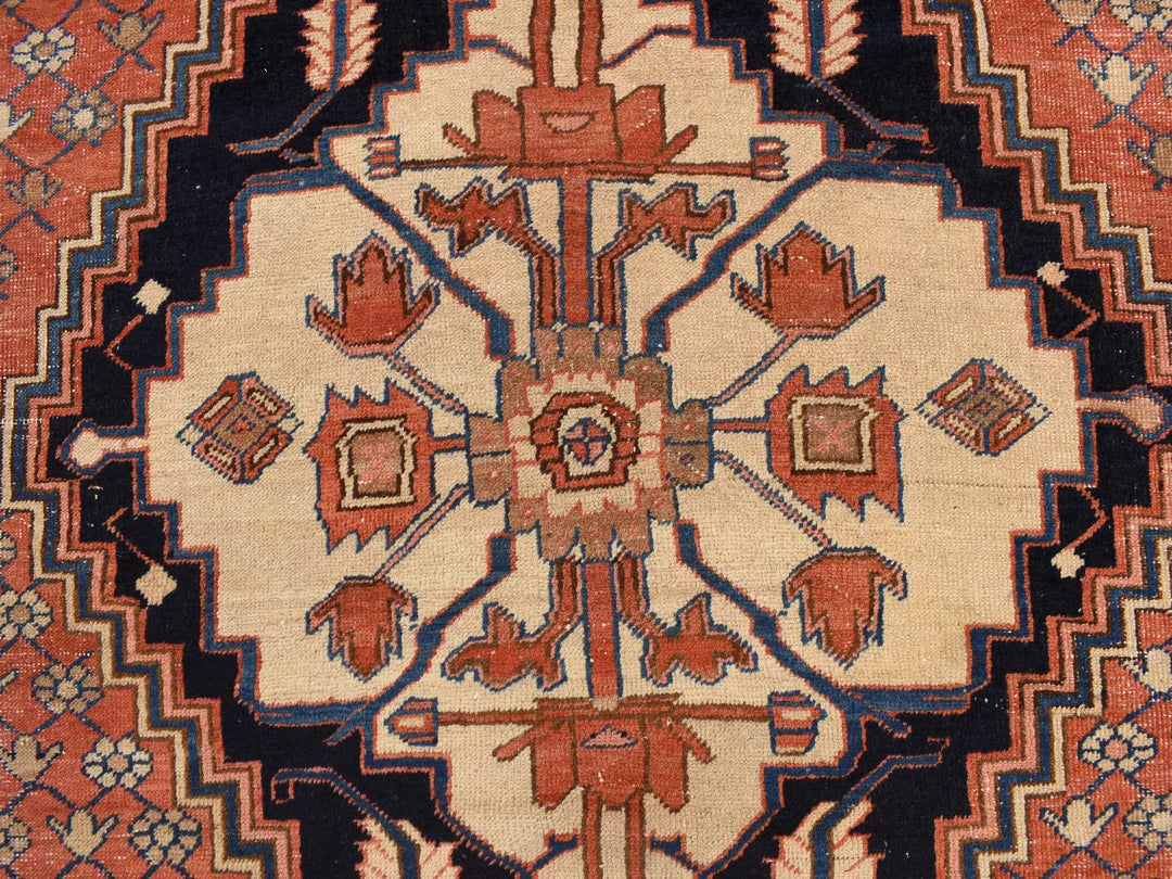 12'6" x 19'6" Vintage Hand Knotted Red Wool Rectangle Oriental Rug - MOA10278276