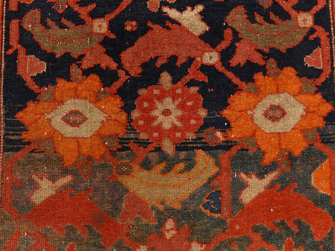 4'0" x 6'2" Vintage Hand Knotted Orange Wool Rectangle Oriental Rug - MOA10278284