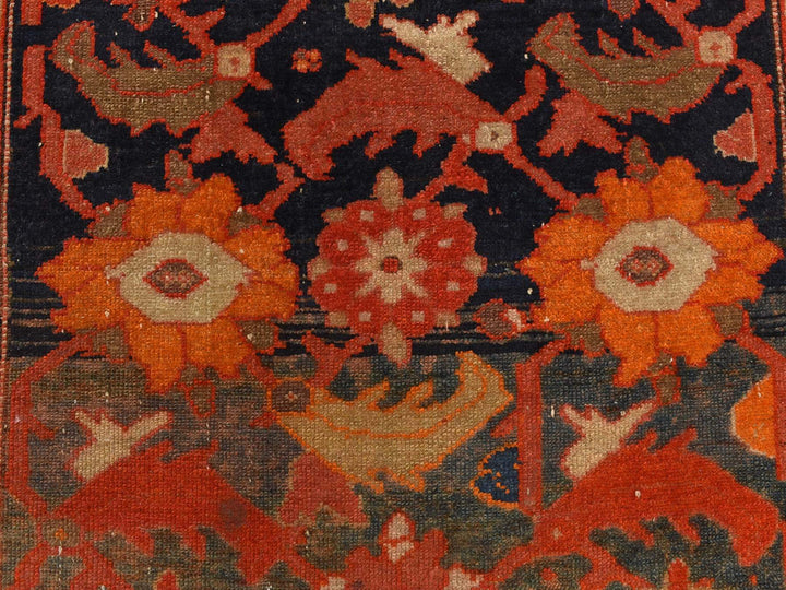 4'0" x 6'2" Vintage Hand Knotted Orange Wool Rectangle Oriental Rug - MOA10278284