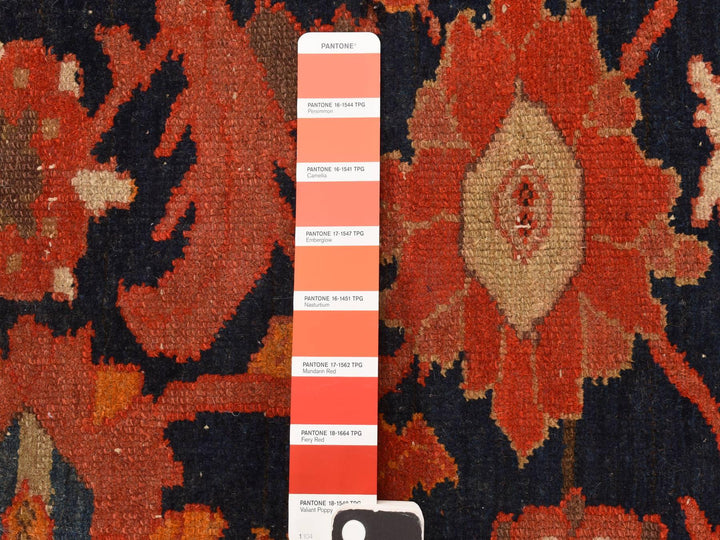 4'0" x 6'2" Vintage Hand Knotted Orange Wool Rectangle Oriental Rug - MOA10278284