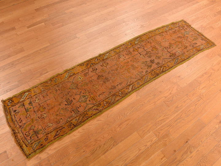 2'1" x 8'3" Vintage Hand Knotted Orange Wool Runner Oriental Rug - MOA10278285