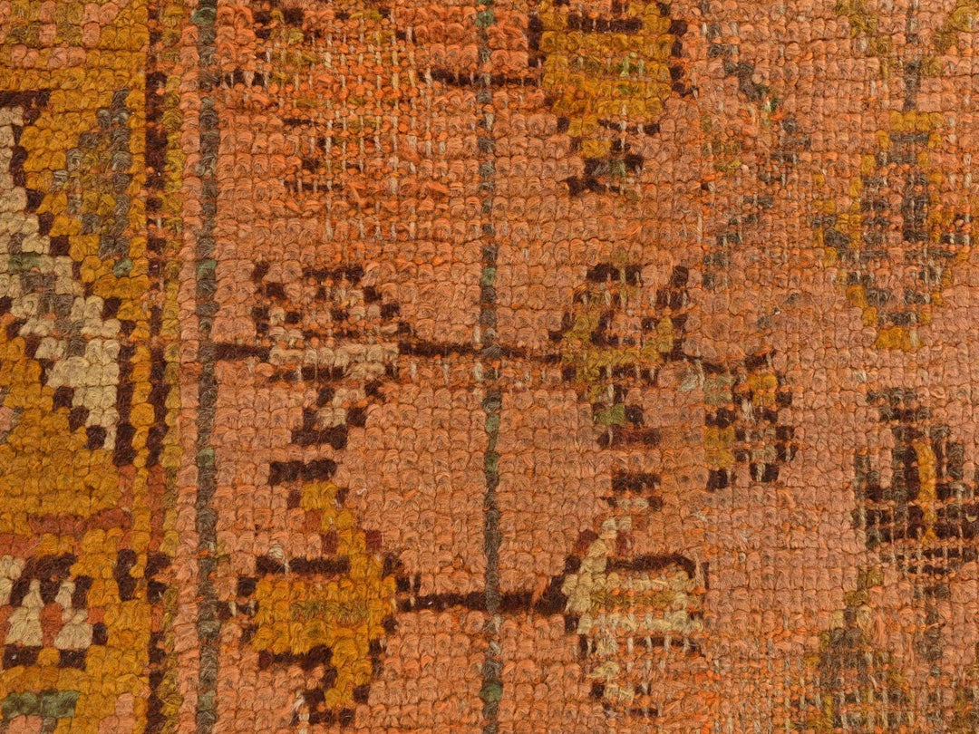 2'1" x 8'3" Vintage Hand Knotted Orange Wool Runner Oriental Rug - MOA10278285