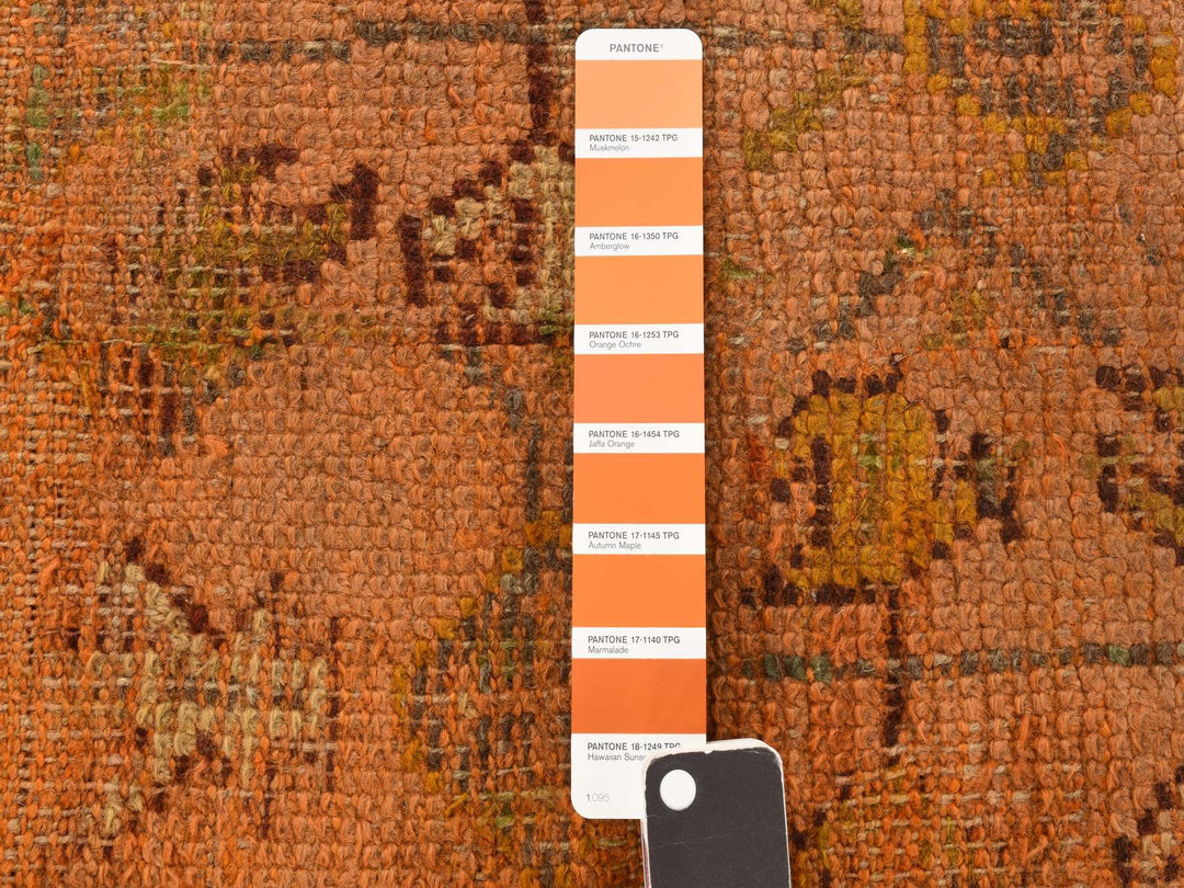 2'1" x 8'3" Vintage Hand Knotted Orange Wool Runner Oriental Rug - MOA10278285
