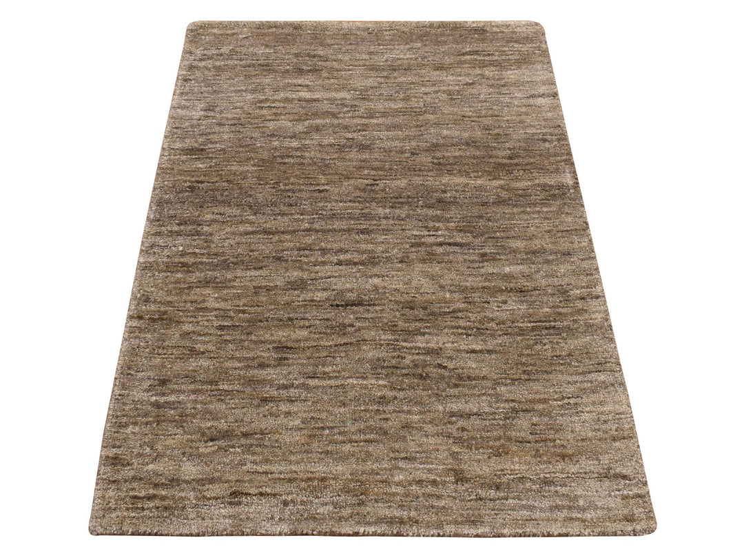 2'0" x 3'0" New Hand Knotted Brown Sari Silk Rectangle Oriental Rug - MOA10278293