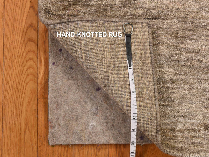 2'0" x 3'0" New Hand Knotted Brown Sari Silk Rectangle Oriental Rug - MOA10278293