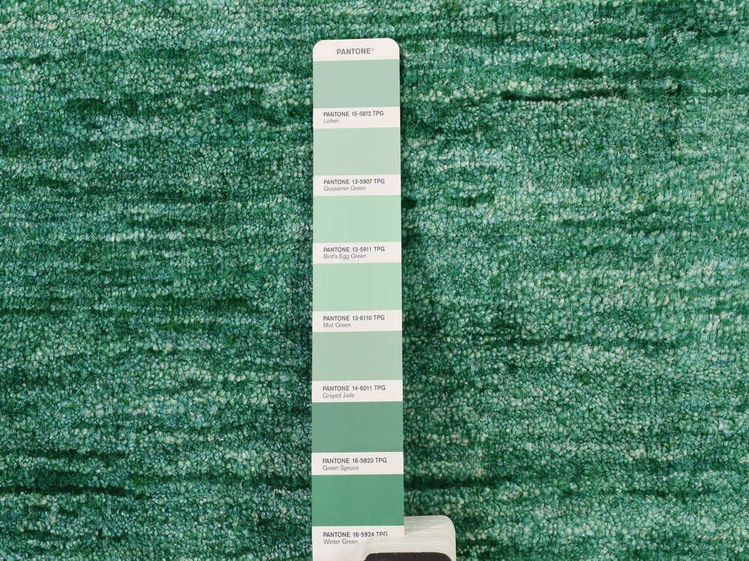 2'0" x 3'1" New Hand Knotted Green Sari Silk Rectangle Oriental Rug - MOA10278294