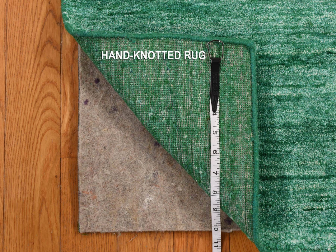 2'0" x 3'1" New Hand Knotted Green Sari Silk Rectangle Oriental Rug - MOA10278294