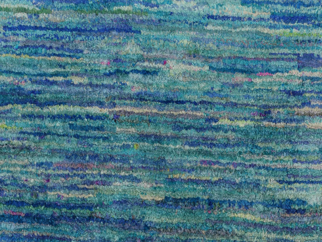 2'1" x 3'2" New Hand Knotted Blue Sari Silk Rectangle Oriental Rug - MOA10278295