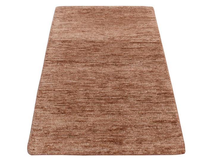 2'0" x 3'1" New Hand Knotted Brown Sari Silk Rectangle Oriental Rug - MOA10278296