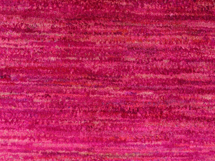 2'1" x 3'1" New Hand Knotted Pink Sari Silk Rectangle Oriental Rug - MOA10278299