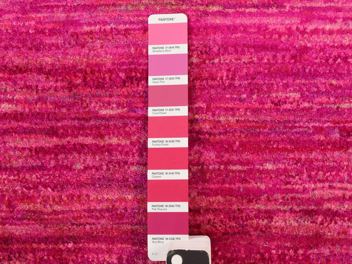 2'1" x 3'1" New Hand Knotted Pink Sari Silk Rectangle Oriental Rug - MOA10278299