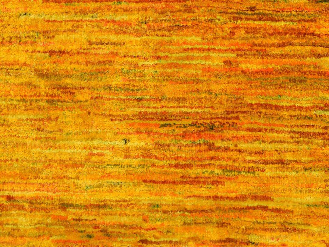2'1" x 3'0" New Hand Knotted Yellow Sari Silk Rectangle Oriental Rug - MOA10278300