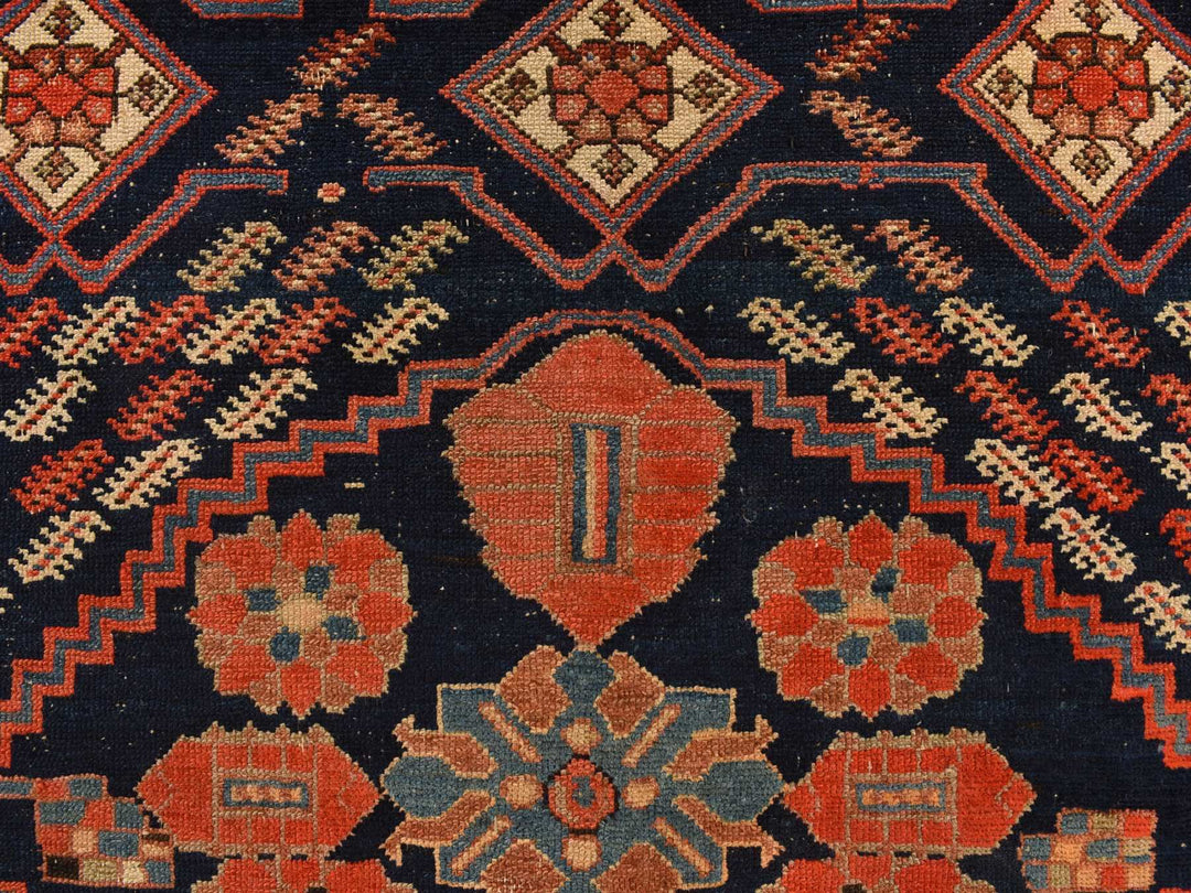 4'6" x 6'7" Vintage Hand Knotted Red Wool Rectangle Oriental Rug - MOA10278302