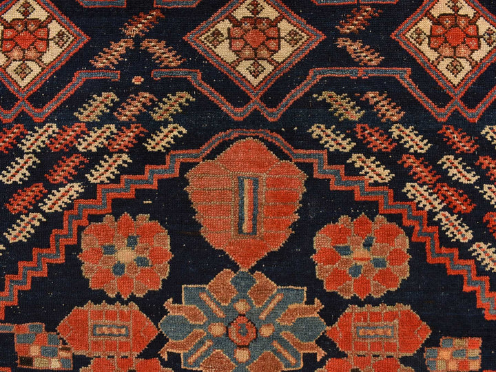 4'6" x 6'7" Vintage Hand Knotted Red Wool Rectangle Oriental Rug - MOA10278302