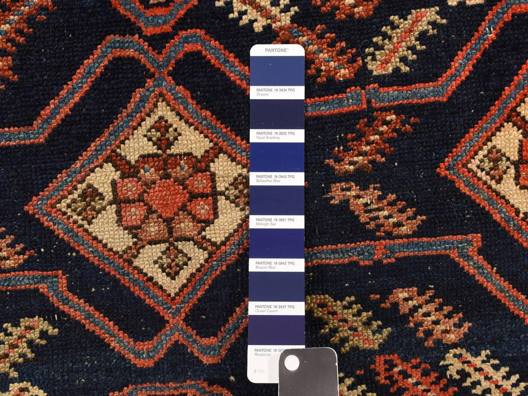 4'6" x 6'7" Vintage Hand Knotted Red Wool Rectangle Oriental Rug - MOA10278302