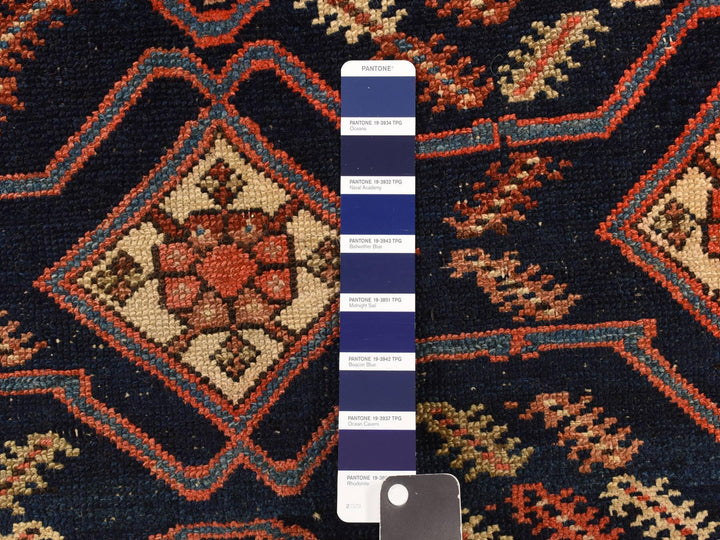 4'6" x 6'7" Vintage Hand Knotted Red Wool Rectangle Oriental Rug - MOA10278302