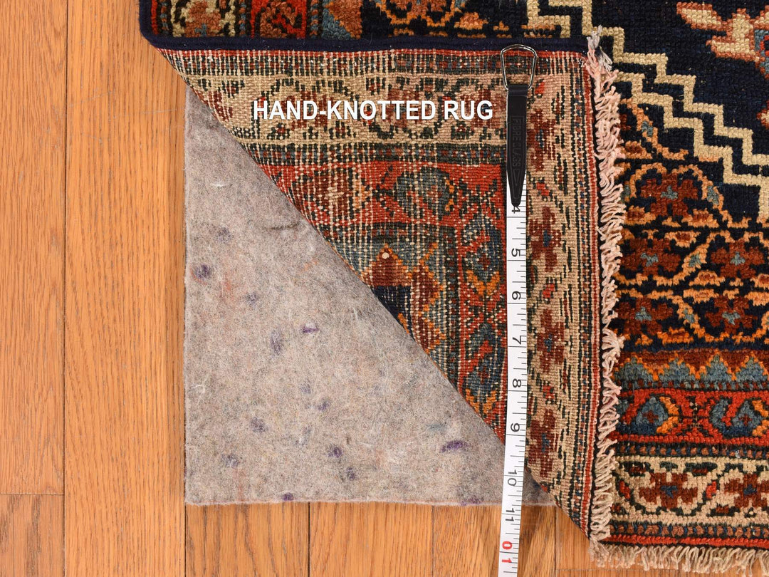 4'6" x 6'7" Vintage Hand Knotted Red Wool Rectangle Oriental Rug - MOA10278302