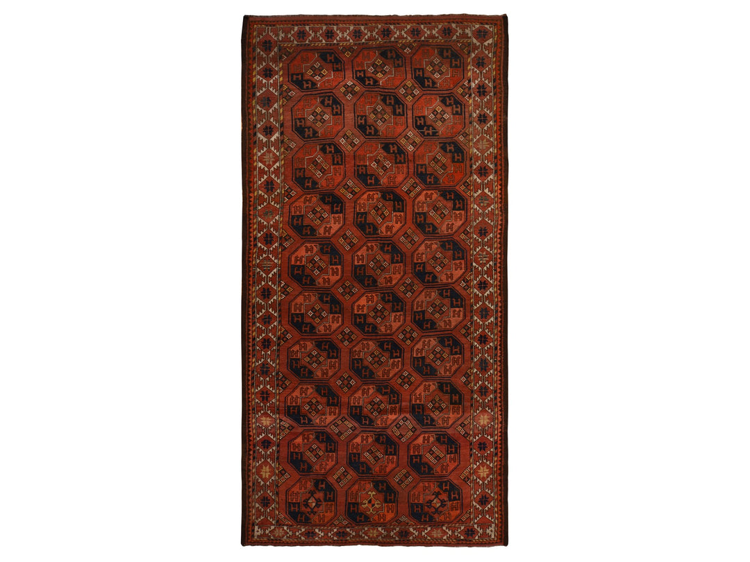 6'3" x 13'3" Vintage Hand Knotted Red Wool Runner Oriental Rug - MOA10278304
