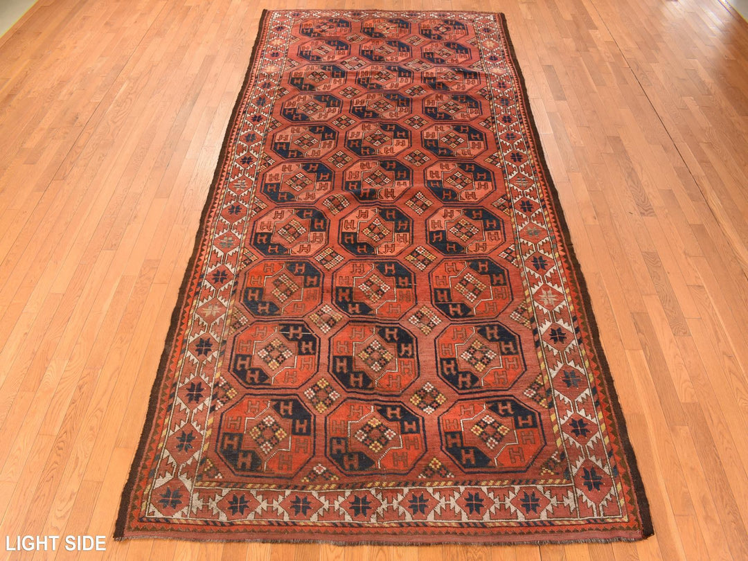 6'3" x 13'3" Vintage Hand Knotted Red Wool Runner Oriental Rug - MOA10278304