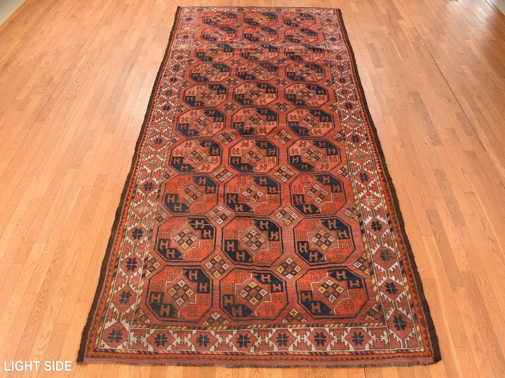 6'3" x 13'3" Vintage Hand Knotted Red Wool Runner Oriental Rug - MOA10278304