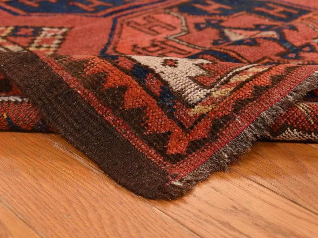 6'3" x 13'3" Vintage Hand Knotted Red Wool Runner Oriental Rug - MOA10278304