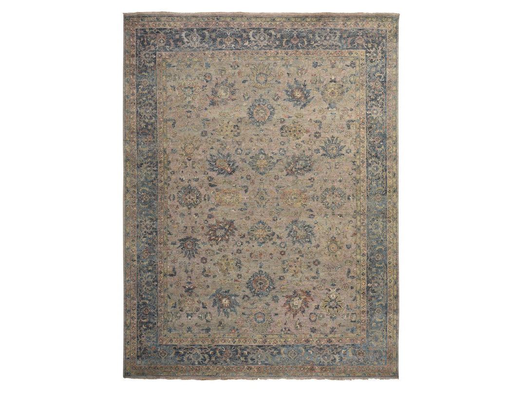 9'0" x 11'9" New Hand Knotted Brown Wool Rectangle Oriental Rug - MOA10278319