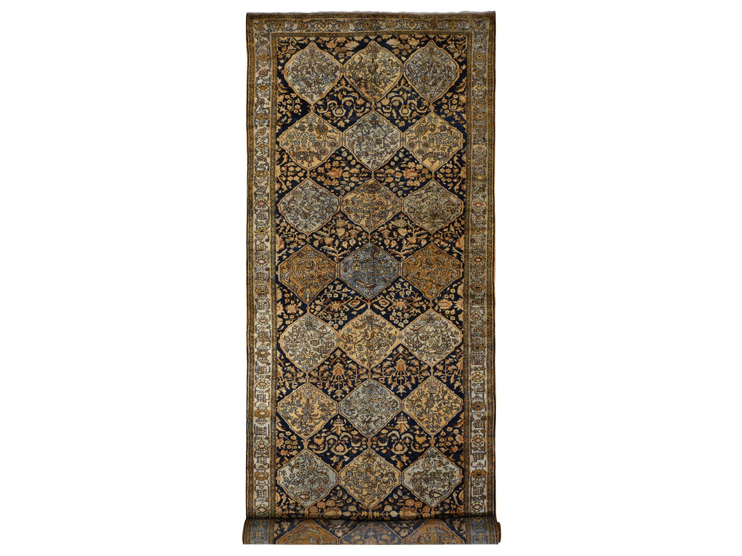 6'8" x 19'3" Vintage Hand Knotted Yellow Wool Runner Oriental Rug - MOA10278322