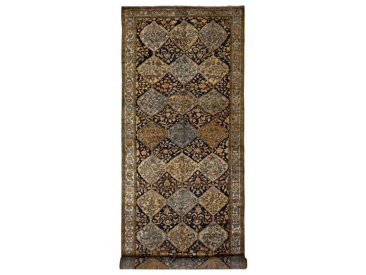 6'8" x 19'3" Vintage Hand Knotted Yellow Wool Runner Oriental Rug - MOA10278322